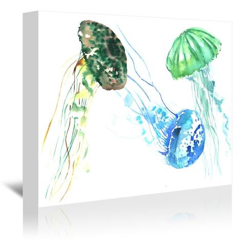 Jelly Fishes By Suren Nersiyan - Wrapped Canvas Wall Art