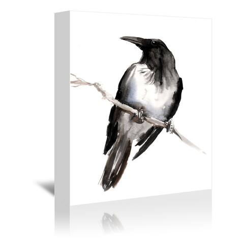 Hooded Crow 3 By Suren Nersiyan - Wrapped Canvas Wall Art