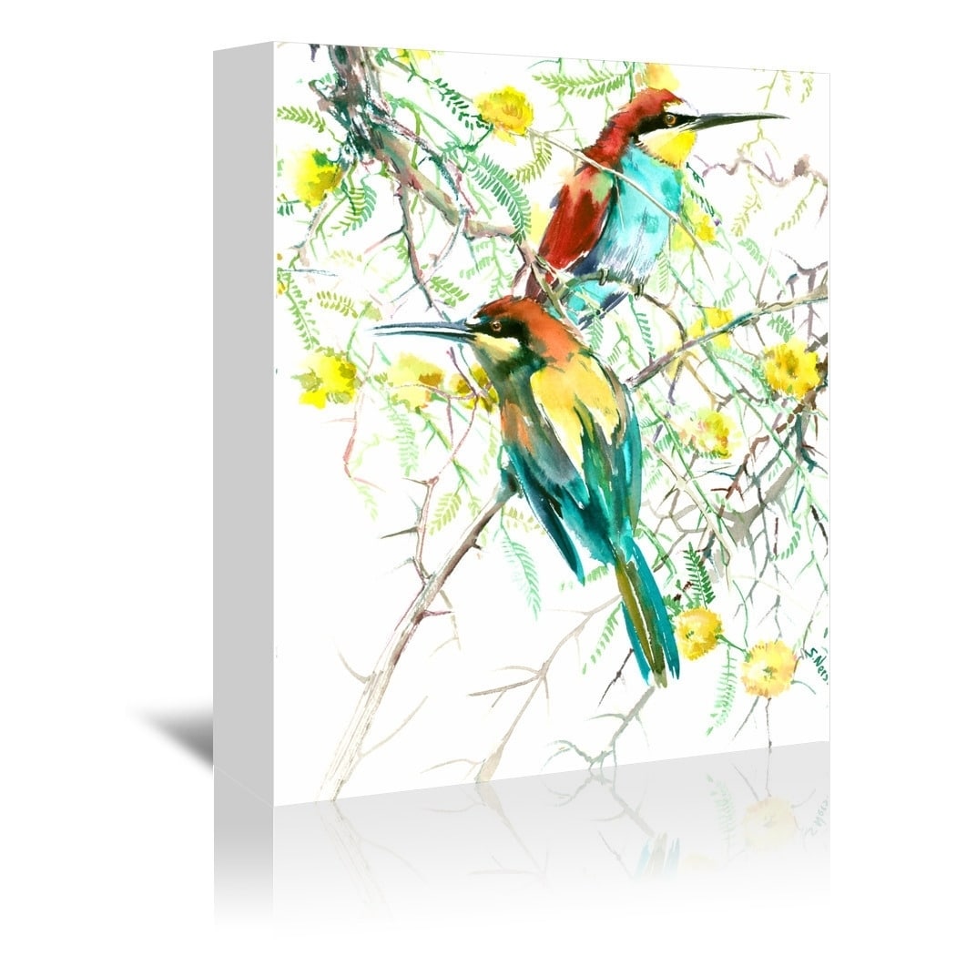 Americanflat 'Bee Eaters and Acacia' Gallery Wrapped Canvas