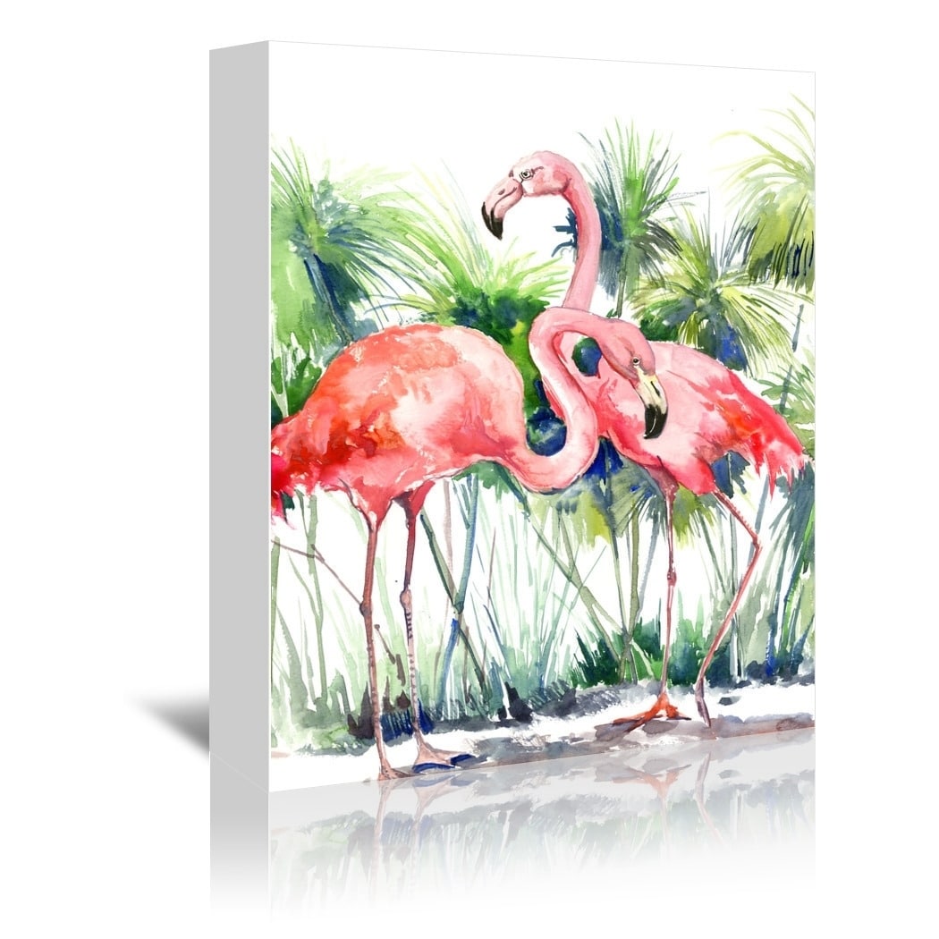 Flamingos in Love Canvas Paint Kit – Sips n Strokes