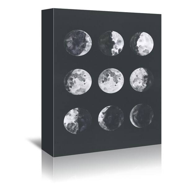 Moon Phases Watercolor Ii - Wrapped Canvas Wall Art - Bed Bath & Beyond ...