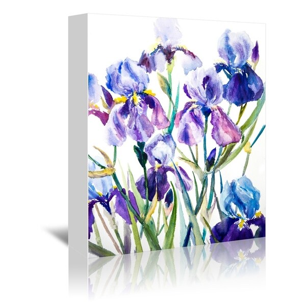 Americanflat 'Irises' Gallery Wrapped Canvas - Overstock - 20550396
