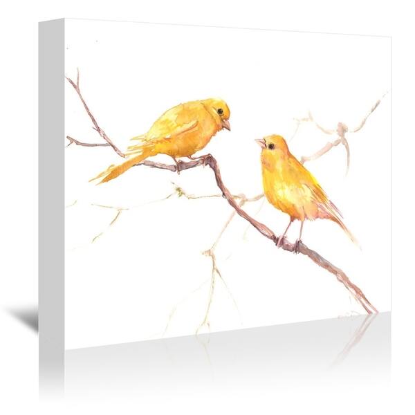 slide 2 of 3, Canary Birds By Suren Nersiyan - Wrapped Canvas Wall Art