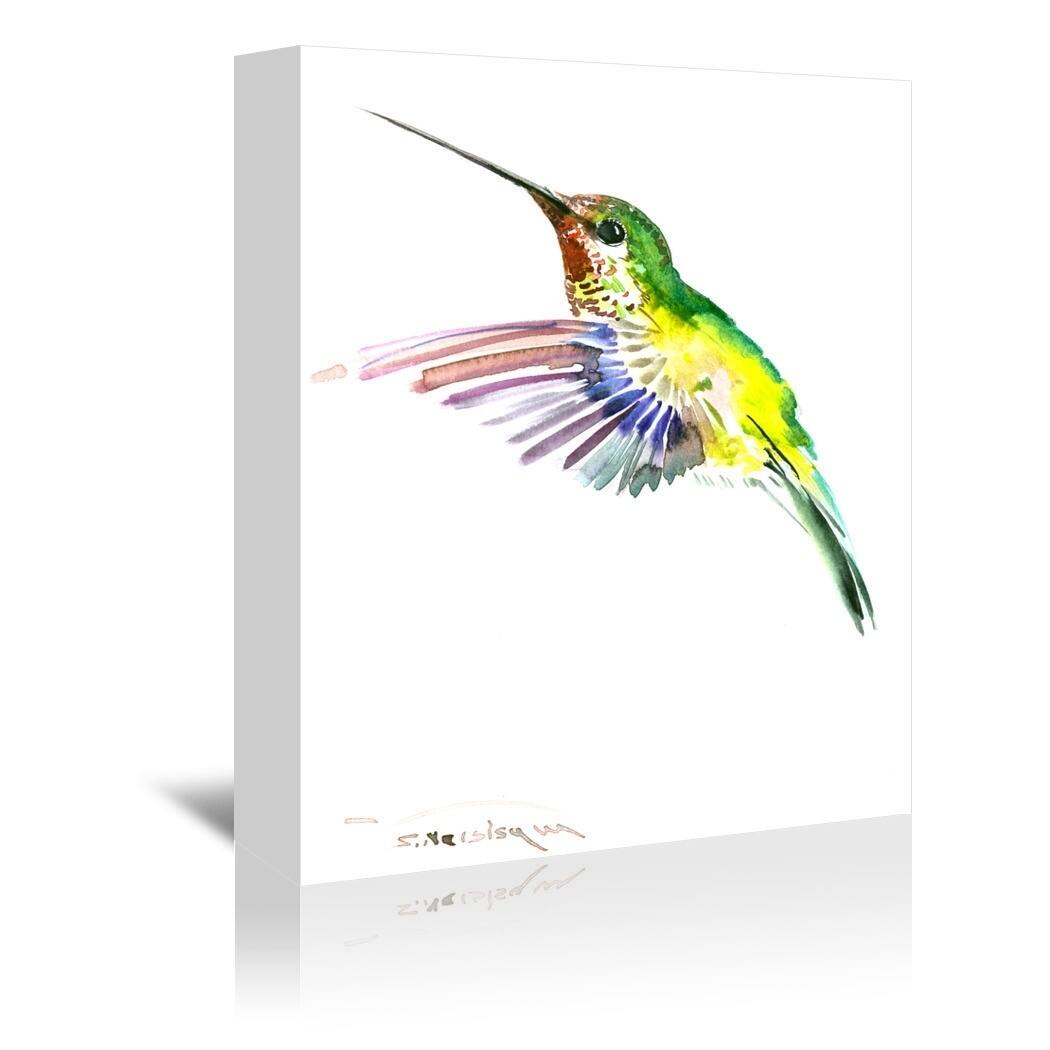 Flying Hummingbird By Suren Nersiyan - Wrapped Canvas Wall Art - Bed ...