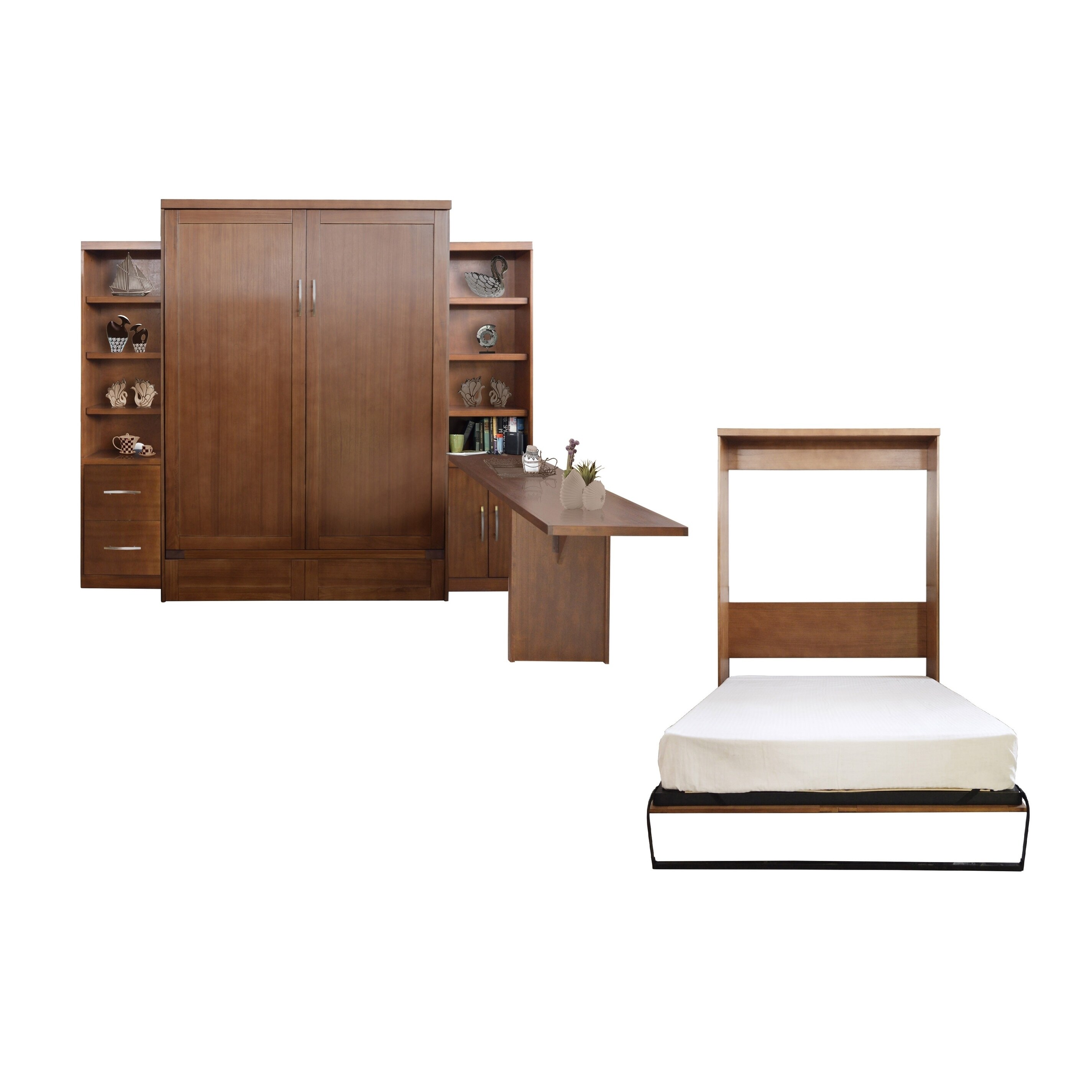 Shop Queen Andrew Murphy Bed With One Drawer Bookcase And One Door