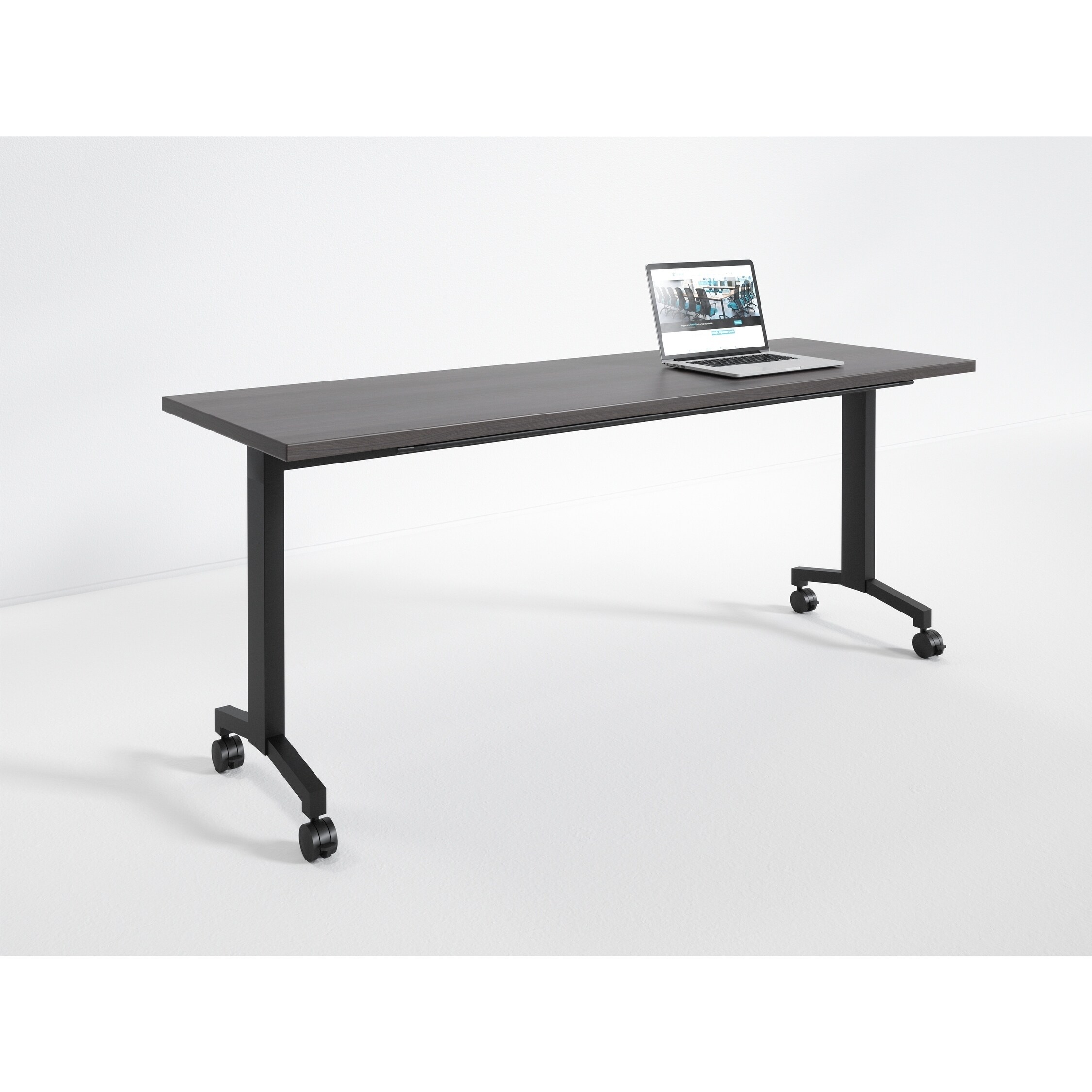 Shop Rightangle Flip Mobile Classroom Desk 24 X 60 Black