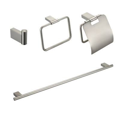 Cilee 15-Pieces Bathroom Hardware Set - Brushed Nickel Bathroom