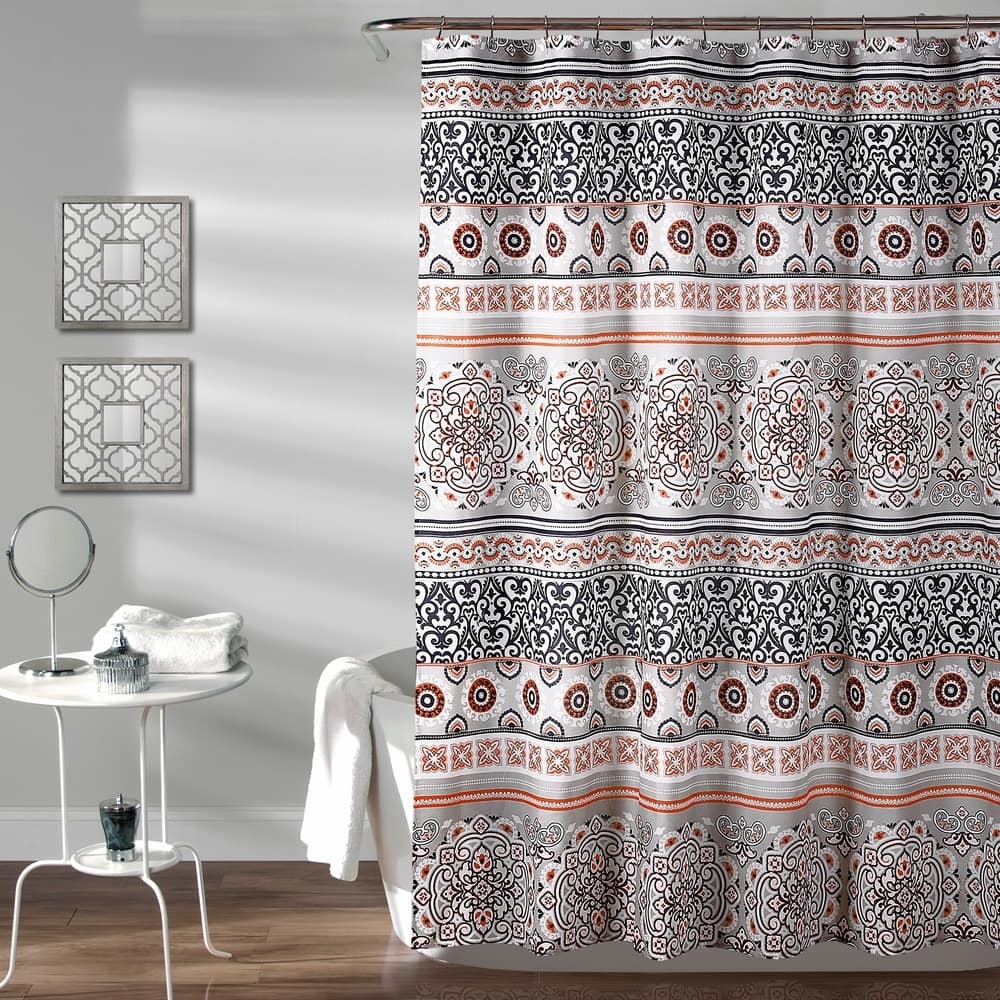 The Curated Nomad La Boheme Striped Shower Curtain