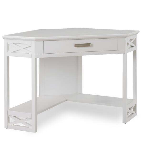 Shop White Wood Corner Computer Writing Desk Free Shipping Today