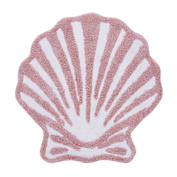 Shop Five Queens Court Caribbean Reef Seashell Shaped Cotton Bath Rug