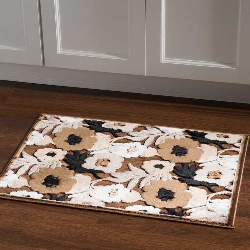 Structure Floral Area Rug