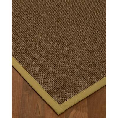 NaturalAreaRugs Portal Sisal Area Rug Hand-Woven Khaki Border (8' x 10') - 8' x 10'