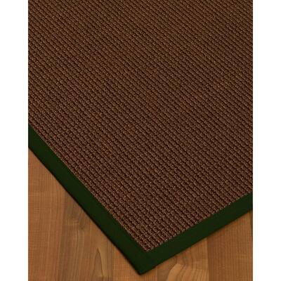 NaturalAreaRugs Valencia Sisal Area Rug Hand-Woven Moss Border (8' x 10') - 8' x 10'