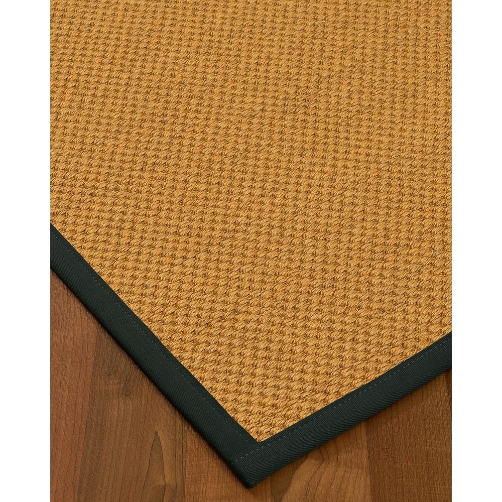 NaturalAreaRugs Rustic Sisal Carpet Runner Hand-Woven Onyx Border (2' 6" x 8') - 2'6" x 8'