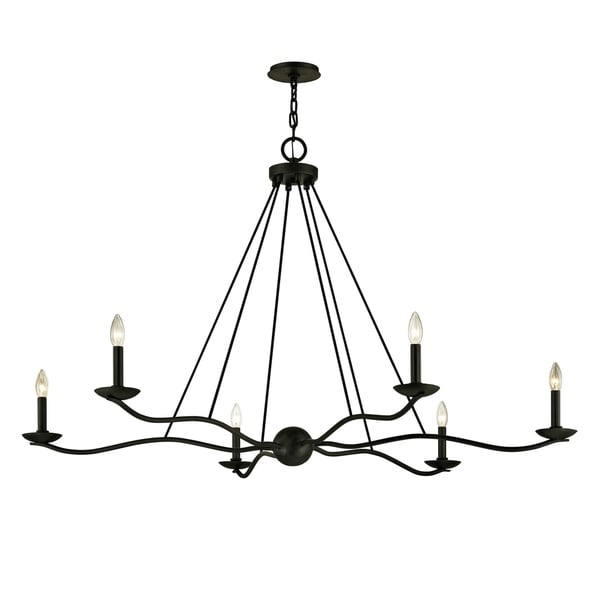 Troy Lighting Sawyer 6 Light Forged Iron Chandelier Ships To Troy Lighting Sawyer 6 Light Forged Iron Chandelier