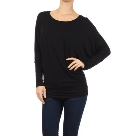 Women's Solid Babydoll Long Sleeve Top