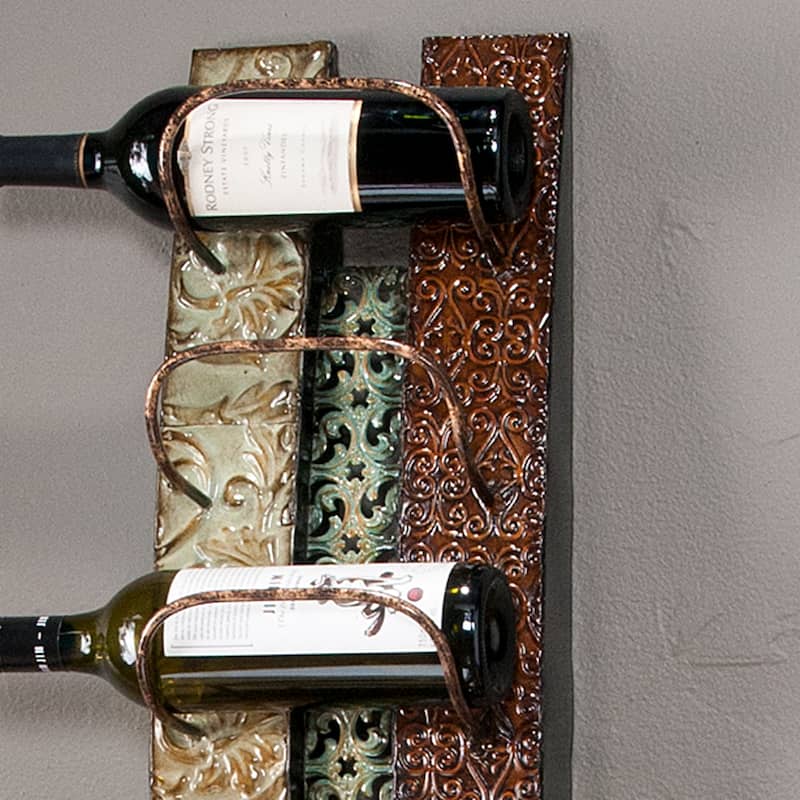 SEI Furniture Chilliwack Wall Mounted Wine Rack