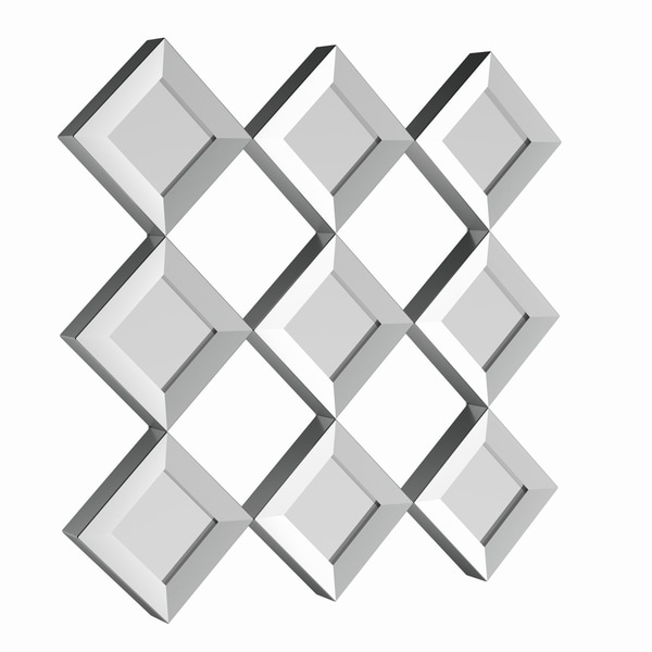 置物 Olivia SEI Furniture Olivia Mirrored Squares Wall Sculpture
