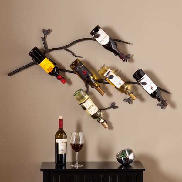 The Curated Nomad Roma Wall Mounted Branch Wine Rack Sculpture The Curated Nomad Roma Wall Mounted Branch Wine Rack Sculpture