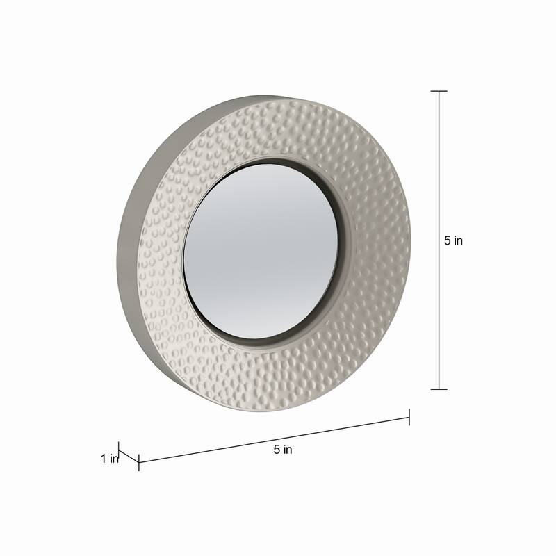 SEI Furniture Rehni Hammered Silver Sphere Wall Mirror Set
