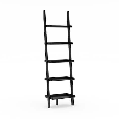 Black Bookshelves Bookcases Online At Our Best Porch Den Villere Ladder Bookshelf