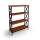 Carbon Loft Ehrlich Metal and Wood 4-shelf Bookcase - Thumbnail 1