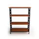 Carbon Loft Ehrlich Metal and Wood 4-shelf Bookcase - Thumbnail 2