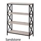 Carbon Loft Ehrlich Metal and Wood 4-shelf Bookcase - Thumbnail 10