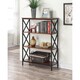 Carbon Loft Ehrlich Metal and Wood 4-shelf Bookcase - Thumbnail 0