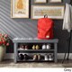 Copper Grove Cranesbill Mudroom Shoe Storage Bench - Thumbnail 13