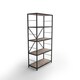 Carbon Loft Ora Metal and Wood Rustic Bookshelf - 30 x 14 x 63h - Thumbnail 1