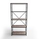 Carbon Loft Ora Metal and Wood Rustic Bookshelf - 30 x 14 x 63h - Thumbnail 2