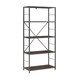 Carbon Loft Ora Metal and Wood Rustic Bookshelf - 30 x 14 x 63h - Thumbnail 4