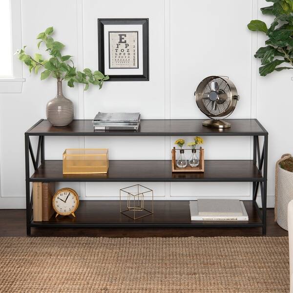 Carbon Loft Hattie 60 Inch X Frame Bookshelf On Carbon Loft Hattie 60 Inch X Frame