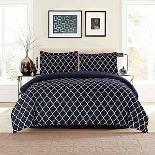 SYDNEY GEOMETRIC DOUBLE DUVET COVER SET BEDDING BLACK WHITE GREY