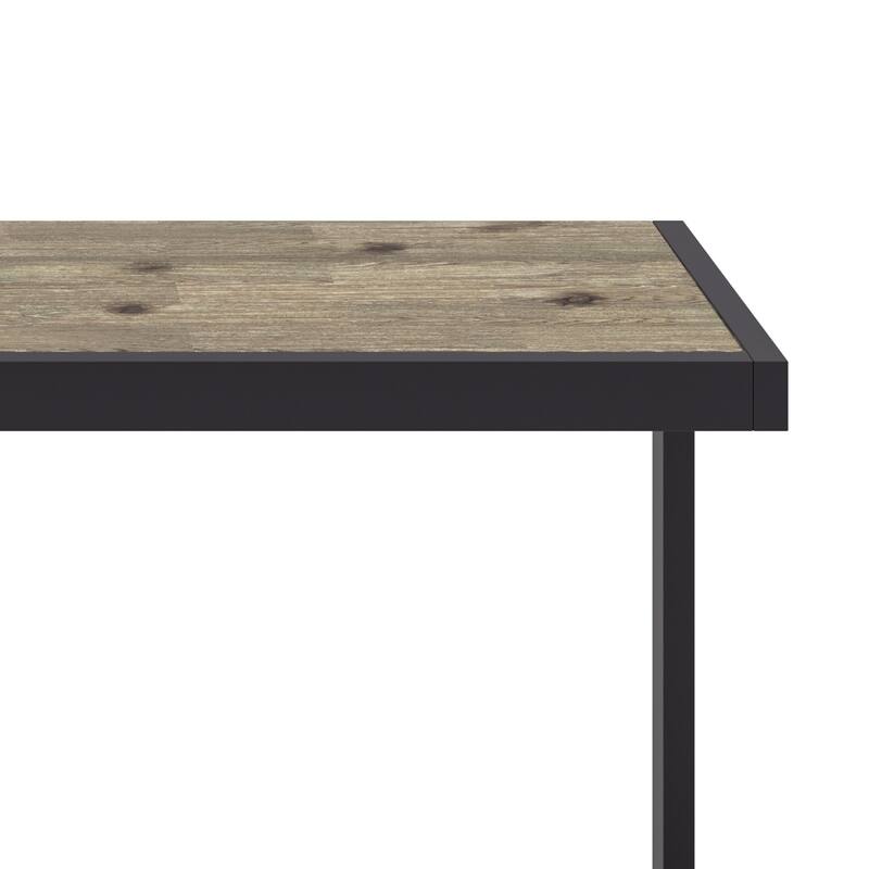 WYNDENHALL Cecilia SOLID ACACIA WOOD and Metal 52 inch Wide Industrial Console Sofa Table - 52 inch Wide
