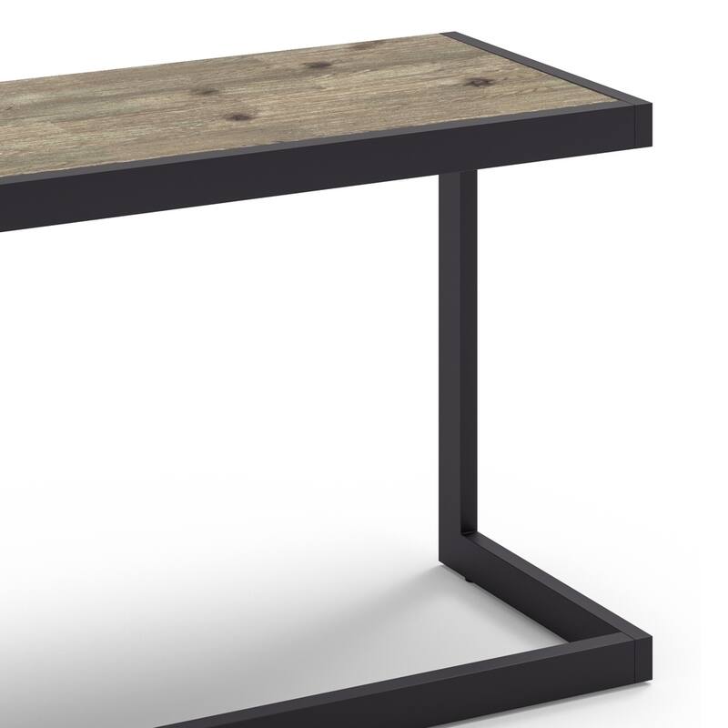 WYNDENHALL Cecilia SOLID ACACIA WOOD and Metal 52 inch Wide Industrial Console Sofa Table - 52 inch Wide