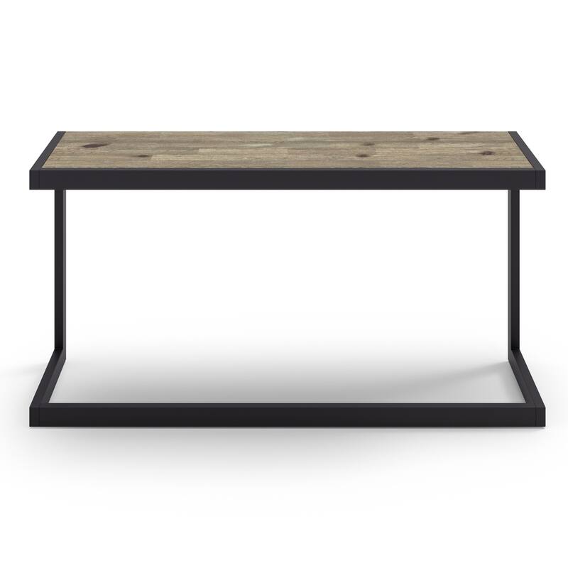 WYNDENHALL Cecilia SOLID ACACIA WOOD and Metal 52 inch Wide Industrial Console Sofa Table - 52 inch Wide