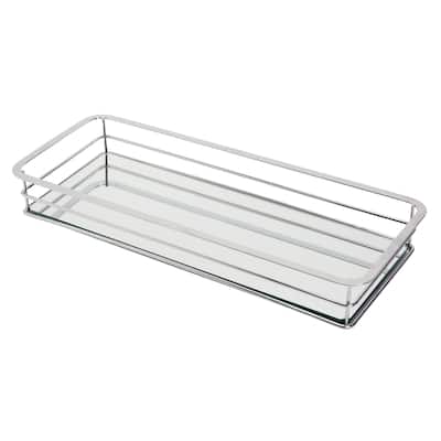 Home Details Vanity Tray with Chrome Finish - 16.3"x 7"x 2.2"