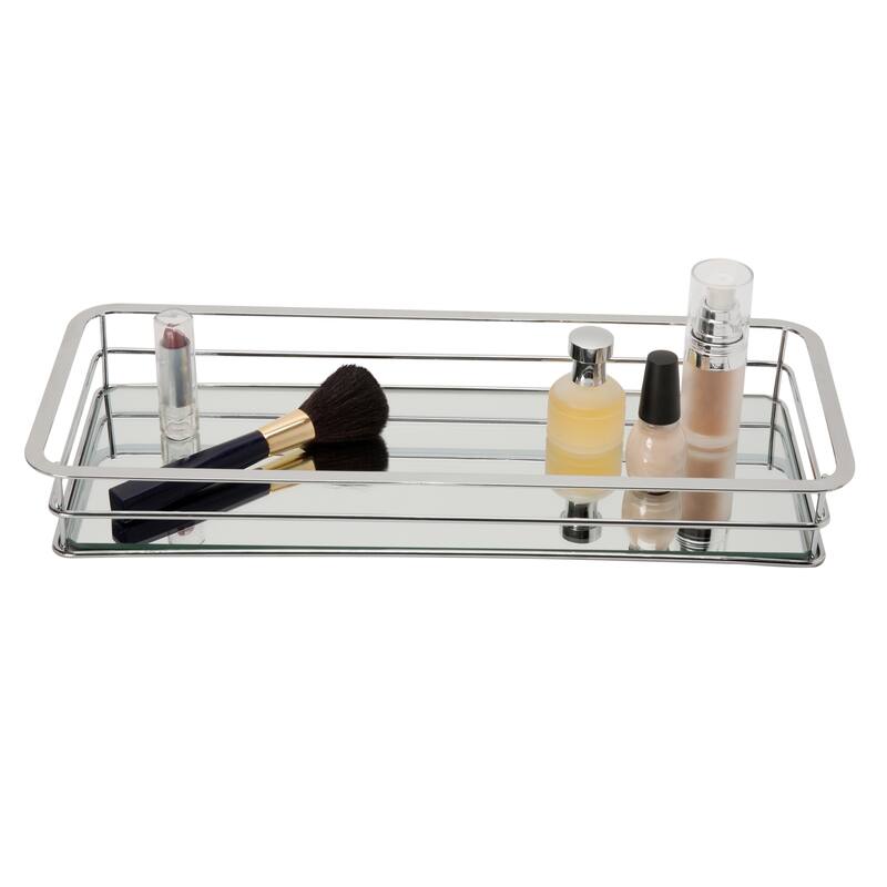 Home Details Vanity Tray with Chrome Finish - 16.3"x 7"x 2.2"