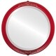 preview thumbnail 1 of 2, Athena Framed Round Mirror in Holiday Red