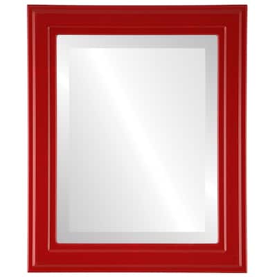 Wright Framed Rectangle Mirror in Holiday Red