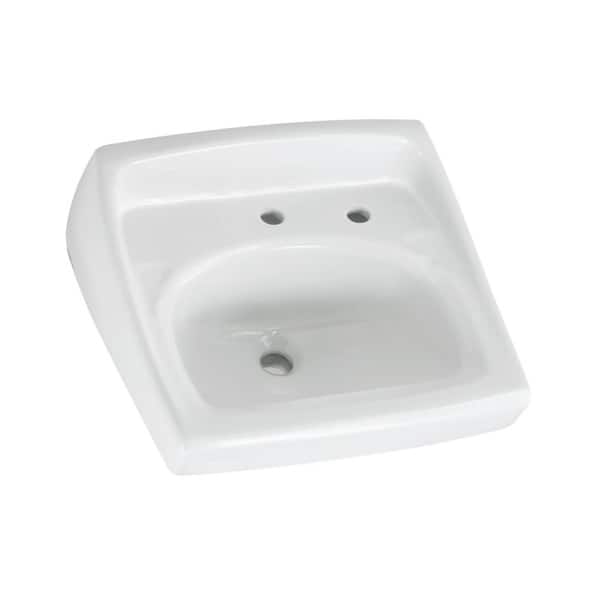 slide 1 of 1, American Standard Lucerne Wall Mount Porcelain Bathroom Sink White