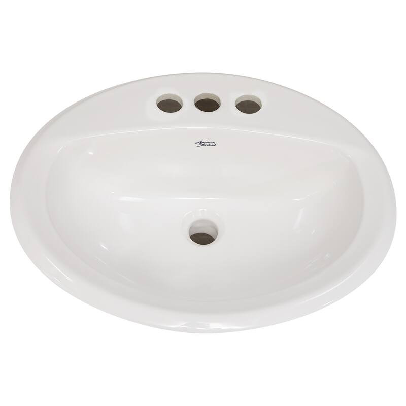 American Standard Aqualyn Drop In Porcelain Bathroom Sink 0475.020.020 White