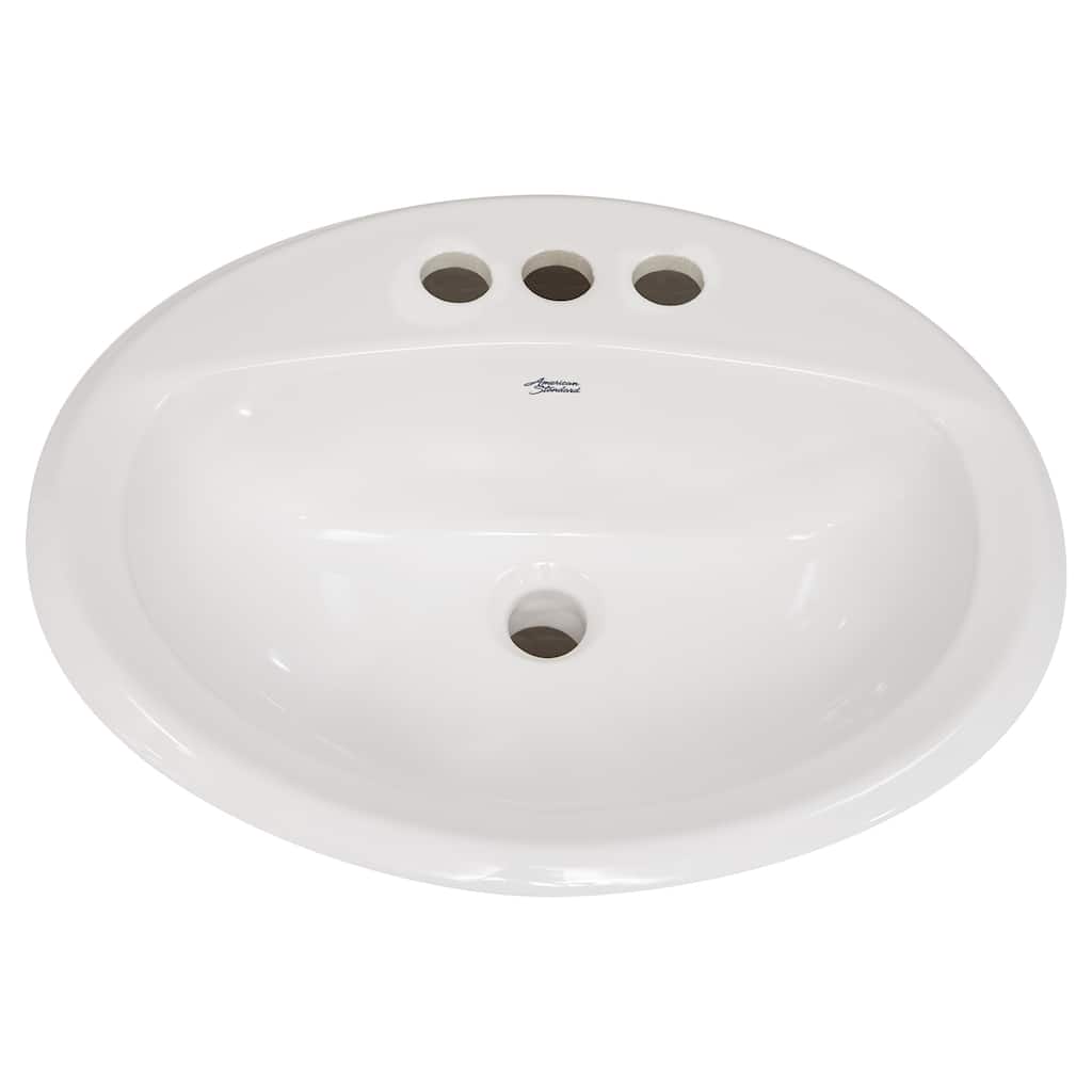 American Standard Aqualyn Drop In Porcelain Bathroom Sink 0475.020.020 White