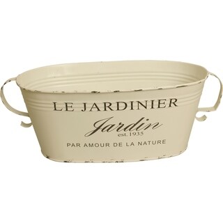 Double 6" Distressed French Metal Planter - Bed Bath & Beyond - 20565083
