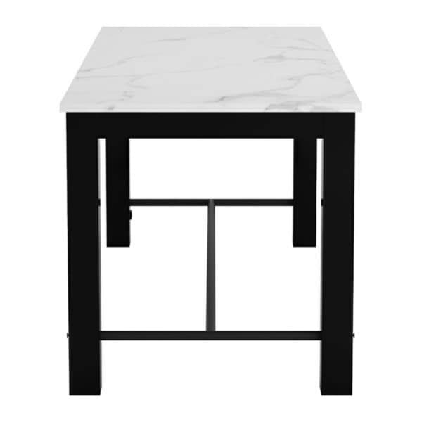Dawson Dining Table Faux Marble And Matt Black Stone Dawson Dining Table Faux Marble And Matt Black Stone
