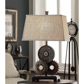 Gears Antique Metal 29-inch Table Lamp - 18x9x29