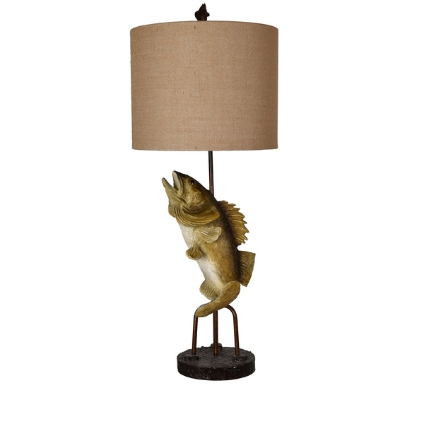 Largemouth bass hot sale table lamp