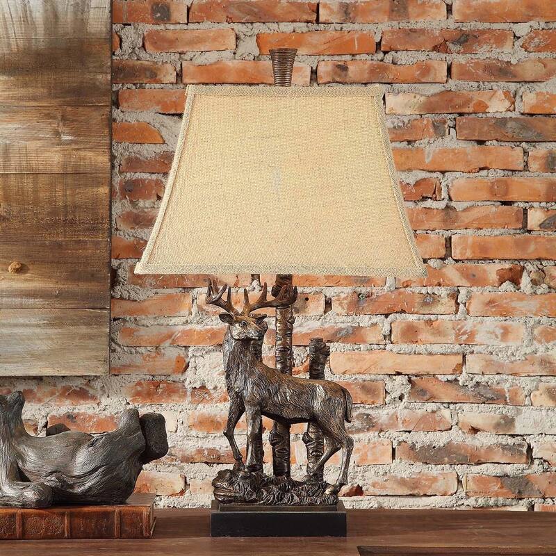 Deer Bronze 26.5-inch Table Lamp - 15x11x26.5